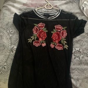 mesh floral top